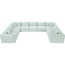 Meridian Shaggy Mint Corduroy Performance Fabric Modular Sectional IMAGE 5
