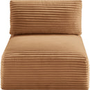 Meridian Shaggy Saddle Corduroy Performance Fabric Armless Chair IMAGE 6