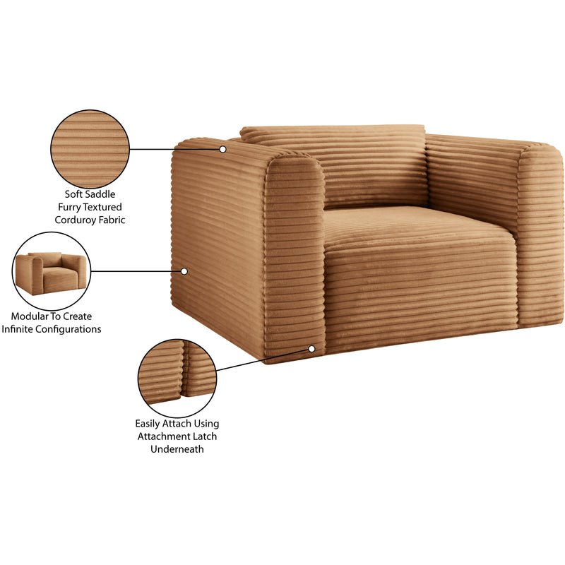 Meridian Shaggy Saddle Corduroy Performance Fabric Arm Chair IMAGE 10