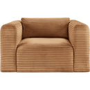 Meridian Shaggy Saddle Corduroy Performance Fabric Arm Chair IMAGE 3