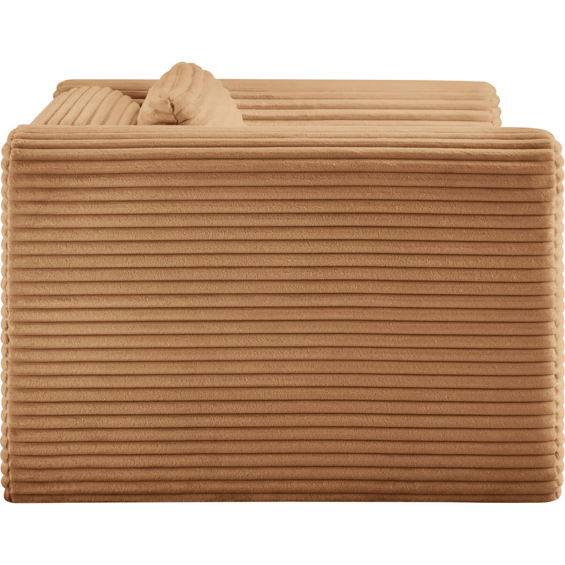 Meridian Shaggy Saddle Corduroy Performance Fabric Arm Chair IMAGE 4