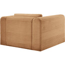 Meridian Shaggy Saddle Corduroy Performance Fabric Arm Chair IMAGE 7