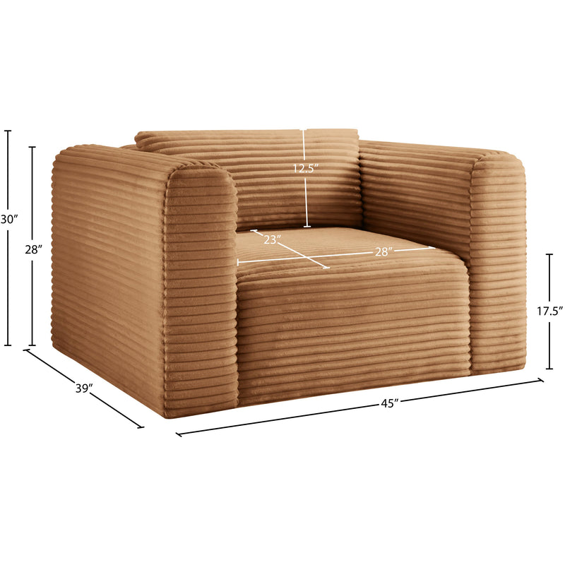 Meridian Shaggy Saddle Corduroy Performance Fabric Arm Chair IMAGE 9