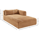 Meridian Shaggy Saddle Corduroy Performance Fabric Chaise IMAGE 11