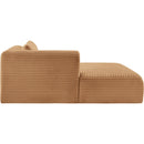 Meridian Shaggy Saddle Corduroy Performance Fabric Chaise IMAGE 5