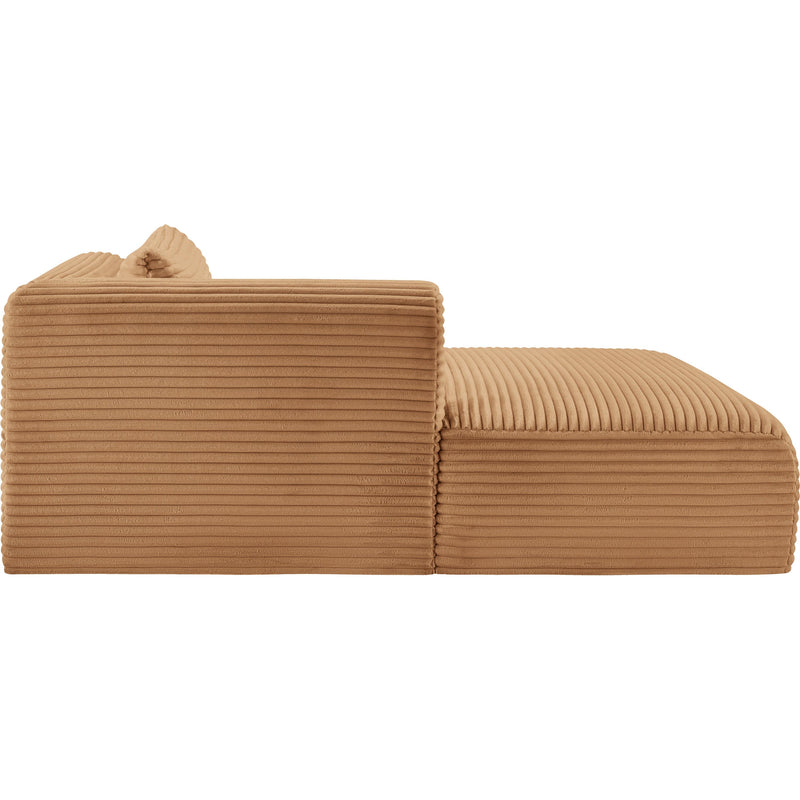 Meridian Shaggy Saddle Corduroy Performance Fabric Chaise IMAGE 5