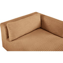 Meridian Shaggy Saddle Corduroy Performance Fabric Chaise IMAGE 8