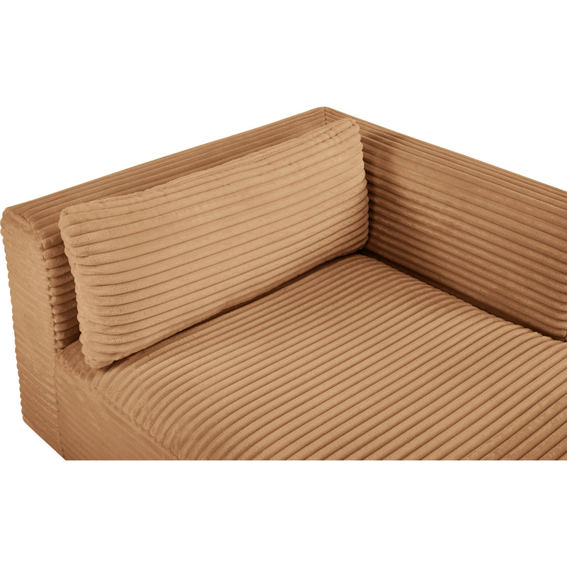 Meridian Shaggy Saddle Corduroy Performance Fabric Chaise IMAGE 8