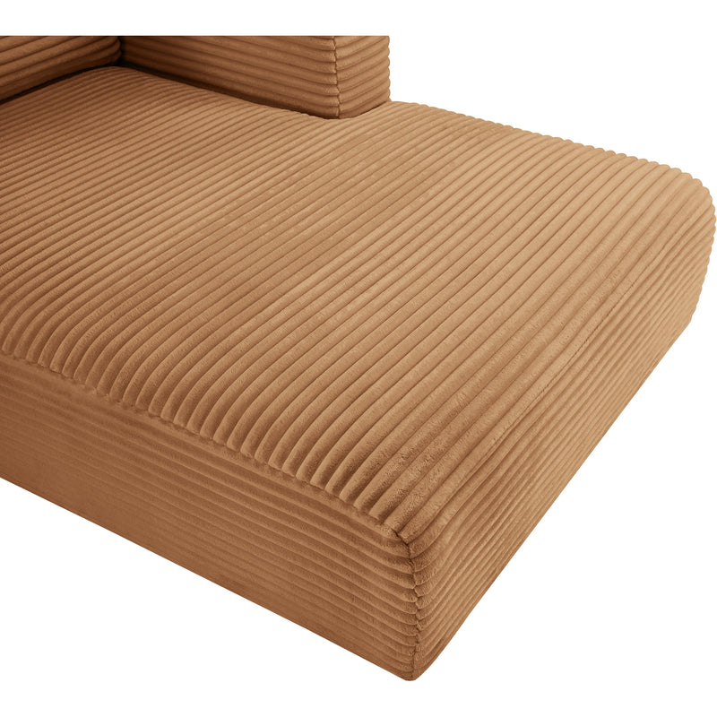 Meridian Shaggy Saddle Corduroy Performance Fabric Chaise IMAGE 9