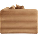 Meridian Shaggy Saddle Corduroy Performance Fabric Corner Chair IMAGE 5