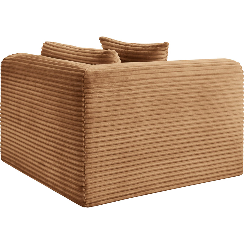 Meridian Shaggy Saddle Corduroy Performance Fabric Corner Chair IMAGE 7