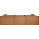 Meridian Shaggy Saddle Corduroy Performance Fabric Modular Sofa IMAGE 5