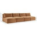 Meridian Shaggy Saddle Corduroy Performance Fabric Modular Sofa IMAGE 10