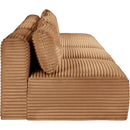Meridian Shaggy Saddle Corduroy Performance Fabric Modular Sofa IMAGE 4