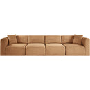 Meridian Shaggy Saddle Corduroy Performance Fabric Modular Sofa IMAGE 3