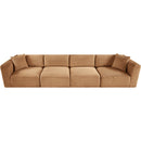 Meridian Shaggy Saddle Corduroy Performance Fabric Modular Sofa IMAGE 6
