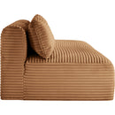 Meridian Shaggy Saddle Corduroy Performance Fabric Modular Sofa IMAGE 4