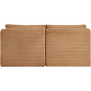 Meridian Shaggy Saddle Corduroy Performance Fabric Modular Sofa IMAGE 5