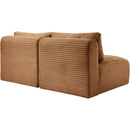 Meridian Shaggy Saddle Corduroy Performance Fabric Modular Sofa IMAGE 7