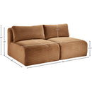 Meridian Shaggy Saddle Corduroy Performance Fabric Modular Sofa IMAGE 9