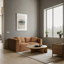 Meridian Shaggy Saddle Corduroy Performance Fabric Modular Sofa IMAGE 2