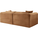 Meridian Shaggy Saddle Corduroy Performance Fabric Modular Sofa IMAGE 7