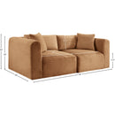 Meridian Shaggy Saddle Corduroy Performance Fabric Modular Sofa IMAGE 9