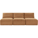 Meridian Shaggy Saddle Corduroy Performance Fabric Modular Sofa IMAGE 3