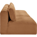 Meridian Shaggy Saddle Corduroy Performance Fabric Modular Sofa IMAGE 4