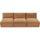 Meridian Shaggy Saddle Corduroy Performance Fabric Modular Sofa IMAGE 6