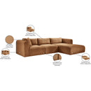 Meridian Shaggy Saddle Corduroy Performance Fabric Modular Sectional IMAGE 13