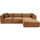 Meridian Shaggy Saddle Corduroy Performance Fabric Modular Sectional IMAGE 6