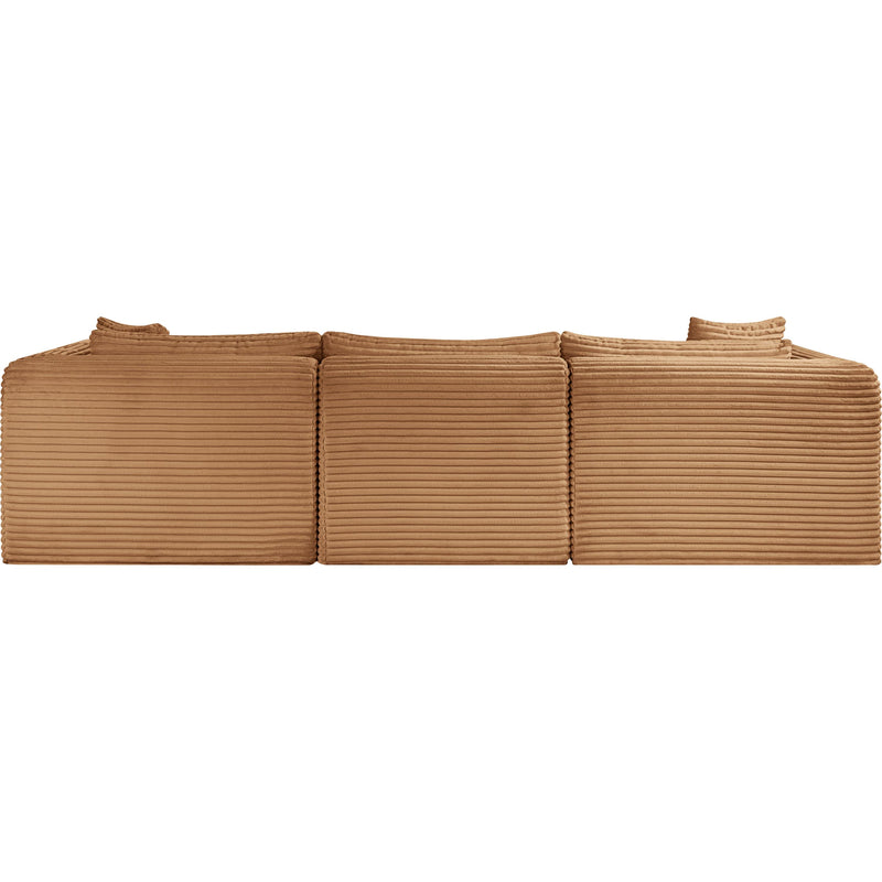 Meridian Shaggy Saddle Corduroy Performance Fabric Modular Sectional IMAGE 5