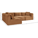 Meridian Shaggy Saddle Corduroy Performance Fabric Modular Sectional IMAGE 12
