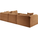 Meridian Shaggy Saddle Corduroy Performance Fabric Modular Sectional IMAGE 7