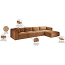 Meridian Shaggy Saddle Corduroy Performance Fabric Modular Sectional IMAGE 13