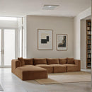 Meridian Shaggy Saddle Corduroy Performance Fabric Modular Sectional IMAGE 2