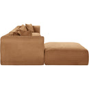 Meridian Shaggy Saddle Corduroy Performance Fabric Modular Sectional IMAGE 4