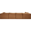 Meridian Shaggy Saddle Corduroy Performance Fabric Modular Sectional IMAGE 5