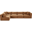 Meridian Shaggy Saddle Corduroy Performance Fabric Modular Sectional IMAGE 6