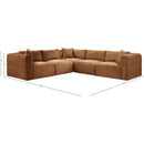 Meridian Shaggy Saddle Corduroy Performance Fabric Modular Sectional IMAGE 11