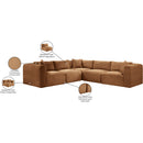 Meridian Shaggy Saddle Corduroy Performance Fabric Modular Sectional IMAGE 12