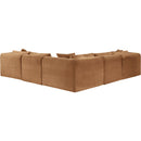 Meridian Shaggy Saddle Corduroy Performance Fabric Modular Sectional IMAGE 5