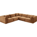 Meridian Shaggy Saddle Corduroy Performance Fabric Modular Sectional IMAGE 6