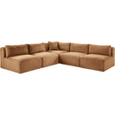 Meridian Shaggy Saddle Corduroy Performance Fabric Modular Sectional IMAGE 3