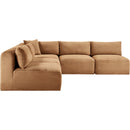 Meridian Shaggy Saddle Corduroy Performance Fabric Modular Sectional IMAGE 4
