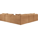 Meridian Shaggy Saddle Corduroy Performance Fabric Modular Sectional IMAGE 5