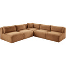 Meridian Shaggy Saddle Corduroy Performance Fabric Modular Sectional IMAGE 6