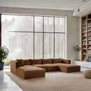 Meridian Shaggy Saddle Corduroy Performance Fabric Modular Sectional IMAGE 2