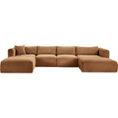 Meridian Shaggy Saddle Corduroy Performance Fabric Modular Sectional IMAGE 3